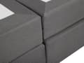Miniatyrbillede 10 af 11: Kontinentalseng Mørkegrå Sølv Polyester Metalben 180 x 200 Dobbeltseng Boxmadras med Sengeramme og Hovedgærde Moderne Komfortabel Kvalitetseng