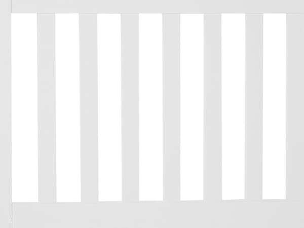 Seng Hvid Lakeret Træ 180 x 200 cm Flot Dobbeltseng med Gavl Sengeramme i Træ Lameller Soveværelse Indretning Minimalistisk Retro Inspiration