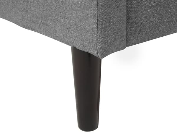 Polstret Grå Seng med Ramme 160 x 200 cm med Sengegavl i Glamourøs Stil