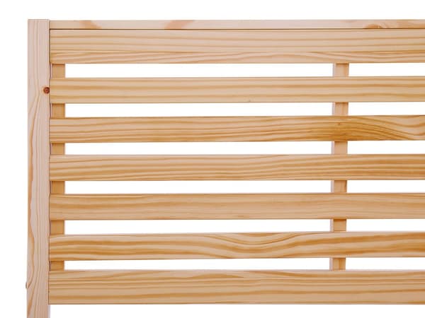 Seng i let træ med sengegavl 180 x 200 cm rustikt design gummitræ soveværelse værelse