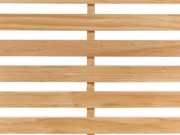 Seng i let træ med sengegavl 180 x 200 cm rustikt design gummitræ soveværelse værelse