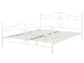 Miniatyrbillede 4 af 10: Hvid Metal Dobbeltseng 160 x 200 cm med Ramme og Retro Sengegavl