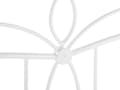 Miniatyrbillede 9 af 10: Hvid Metal Dobbeltseng 160 x 200 cm med Ramme og Retro Sengegavl