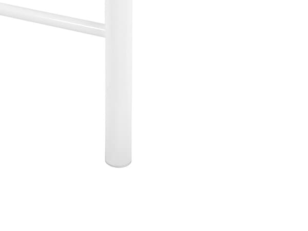 Hvid Metal Dobbeltseng 160 x 200 cm med Ramme og Retro Sengegavl