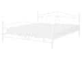Miniatyrbillede 1 af 10: Hvid Metal Dobbeltseng 160 x 200 cm med Ramme og Retro Sengegavl