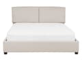 Miniatyrbillede 4 af 11: Dobbelt Seng Beige Polstret 140 x 200 cm med Ramme og Sengegavl