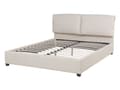 Miniatyrbillede 7 af 11: Dobbelt Seng Beige Polstret 140 x 200 cm med Ramme og Sengegavl