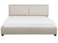 Miniatyrbillede 4 af 11: Dobbelt Seng Beige Polstret 160 x 200 cm med Ramme og Sengegavl
