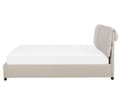 Miniatyrbillede 5 af 11: Dobbelt Seng Beige Polstret 160 x 200 cm med Ramme og Sengegavl