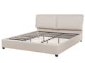 Miniatyrbillede 7 af 11: Dobbelt Seng Beige Polstret 160 x 200 cm med Ramme og Sengegavl