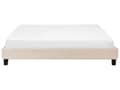 Miniatyrbillede 5 af 10: Seng Beige Polyester Stof 180 x 200 cm Dobbeltseng Polstret Tilbehør Moderne Soveværelse Sengestel