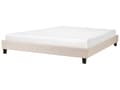 Miniatyrbillede 1 af 10: Seng Beige Polyester Stof 180 x 200 cm Dobbeltseng Polstret Tilbehør Moderne Soveværelse Sengestel