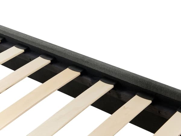 Sänky harmaa kangas verhoilu 90 x 200 cm sälepohja päädytön lasten moderni skandinaavinen
