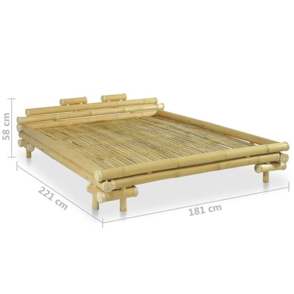 vidaXL sengestel bambus 160 x 200 cm change1