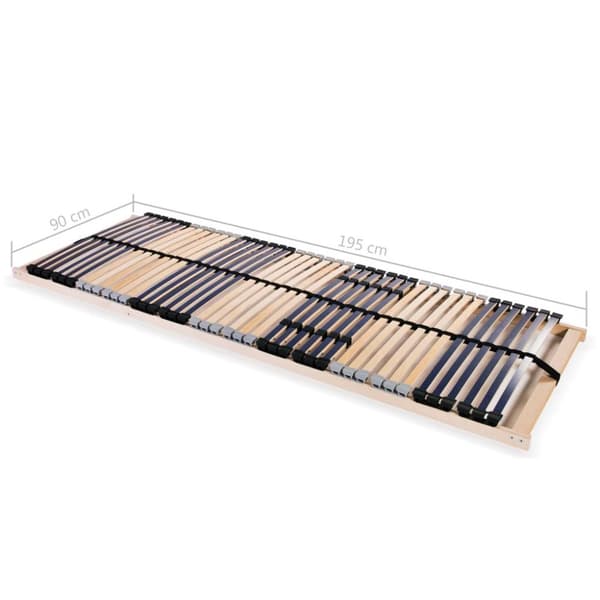 vidaXL Sängyn sälepohja 42 säleellä 7 vyöhykettä 90x200 cm