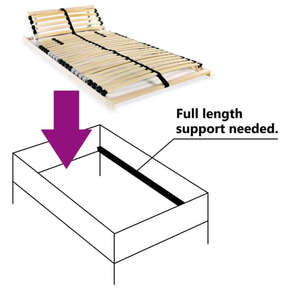 vidaXL Spilebase med 28 lameller 7 soner 80x200 cm