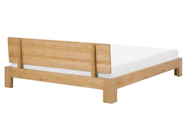 Parisänky vaalea puu mänty 160 x 200 cm vaneri sälepohja kahdelle minimalistinen skandinaavinen tyyli