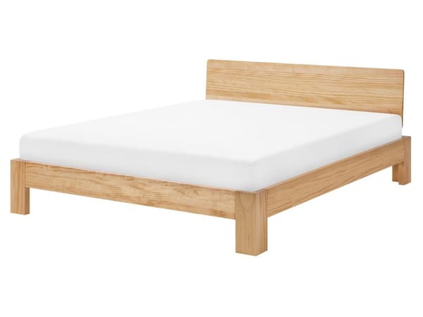 Parisänky vaalea puu mänty 160 x 200 cm vaneri sälepohja kahdelle minimalistinen skandinaavinen tyyli