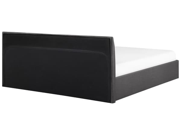 Grå Seng Betrukket med Stof med Beholder 180 x 200 cm Minimalistisk Look