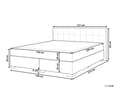 Pikkukuva 3 / 10: Jenkkisänky vaaleanharmaa 151 x 212 x 92 cm polyesteri pussijouset napitettu puu metalli vaneri