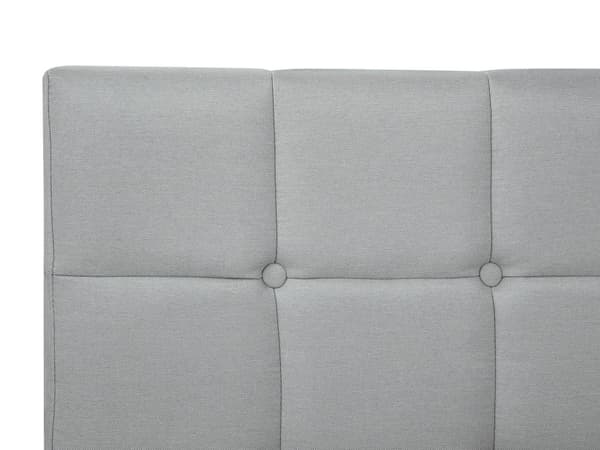 Jenkkisänky vaaleanharmaa 151 x 212 x 92 cm polyesteri pussijouset napitettu puu metalli vaneri