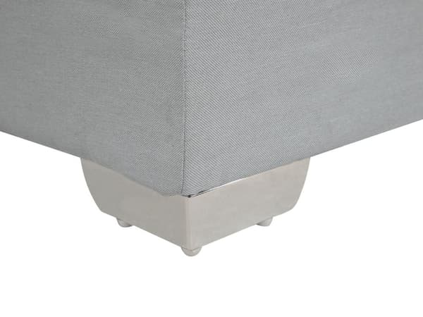 Jenkkisänky vaaleanharmaa 151 x 212 x 92 cm polyesteri pussijouset napitettu puu metalli vaneri