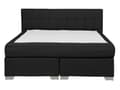 Pikkukuva 4 / 10: Jenkkisänky musta 151 x 212 x 92 cm polyesteri pussijouset napitettu puu metalli vaneri