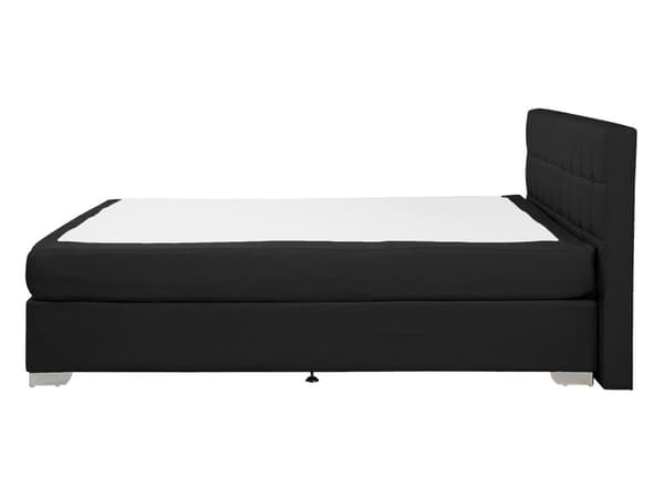 Jenkkisänky musta 151 x 212 x 92 cm polyesteri pussijouset napitettu puu metalli vaneri