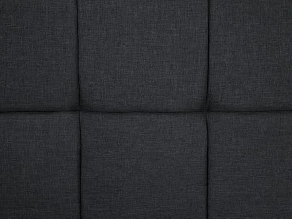 Mørkegrå Polstret Seng med Ramme Bred Sengegavl Udtræksbeholdere 160 x 200 cm Moderne Design