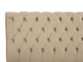Miniatyrbillede 8 af 9: Seng med Beige Velourramme 180 x 200 cm med Quiltet Sengegavl Glamourstil