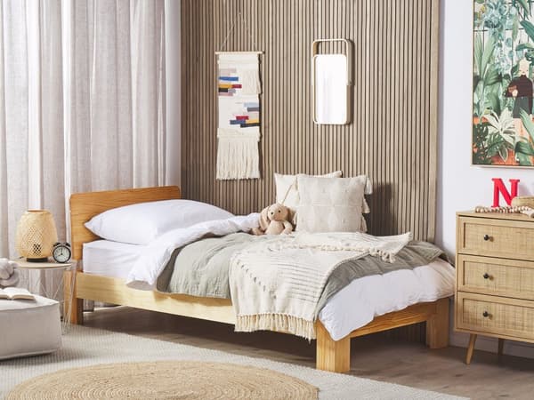 Seng Lyst Fyrretræ 90 x 200 cm Klassisk Enkeltseng til Teenageværelse Skibsbriks Design Sengestel Juniorseng til Børn Soveværelse Inspiration