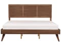 Miniatyrbillede 5 af 10: Seng med Ramme Mørkt Træ 180 x 200 cm Høj Sengegavl Rustikt Design