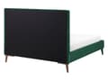 Miniatyrbillede 5 af 10: Mørkegrøn Velourseng med en Ramme 140 x 200 cm med en Sengegavl i Retro Stil