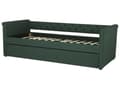 Miniatyrbillede 9 af 11: Enkeltseng Mørkegrøn Polyester 90 x 200 cm Junior Sofa Seng med Udtræk til Dobbeltseng Quiltet Ryglæn til Børneværelse Multifunktionel Design