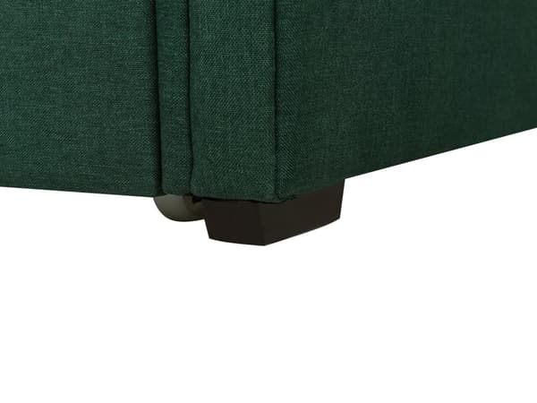 Enkeltseng Mørkegrøn Polyester 90 x 200 cm Junior Sofa Seng med Udtræk til Dobbeltseng Quiltet Ryglæn til Børneværelse Multifunktionel Design