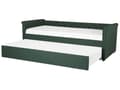 Miniatyrbillede 1 af 11: Enkeltseng Mørkegrøn Polyester 90 x 200 cm Junior Sofa Seng med Udtræk til Dobbeltseng Quiltet Ryglæn til Børneværelse Multifunktionel Design