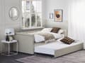 Miniatyrbillede 2 af 11: Enkeltseng Beige Polyester 90 x 200 cm Junior Sofa Seng med Udtræk til Dobbeltseng Quiltet Ryglæn til Børneværelse Multifunktionel Design