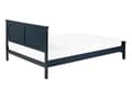 Miniatyrbillede 4 af 10: Mørkeblå Seng med Træramme 140 x 200 cm Høj Sengegavl Moderne Design