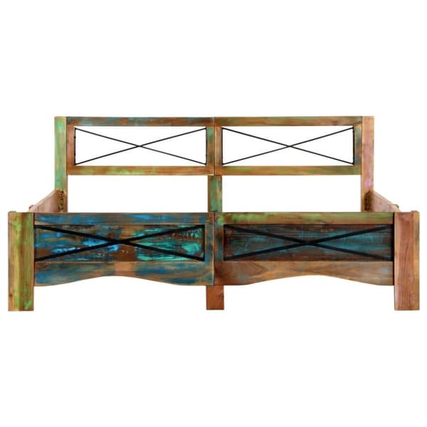 vidaXL Sengeramme gjenvunnet heltre 160x200 cm