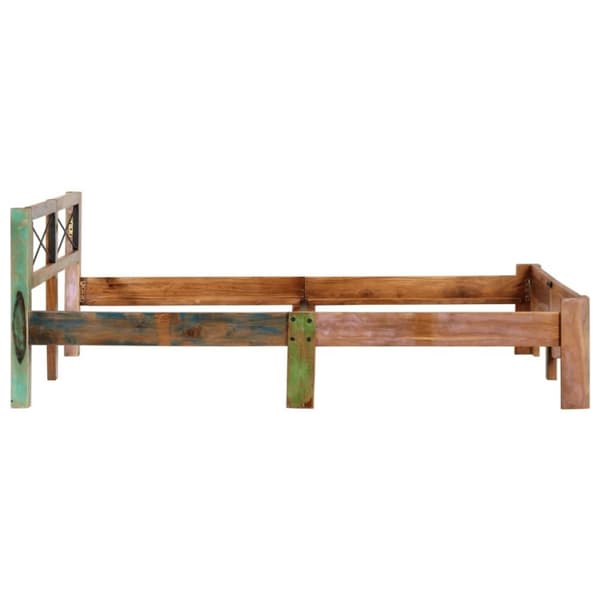 vidaXL Sengeramme gjenvunnet heltre 160x200 cm