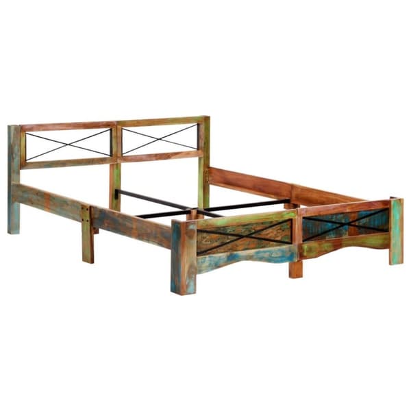 vidaXL Sengeramme gjenvunnet heltre 160x200 cm
