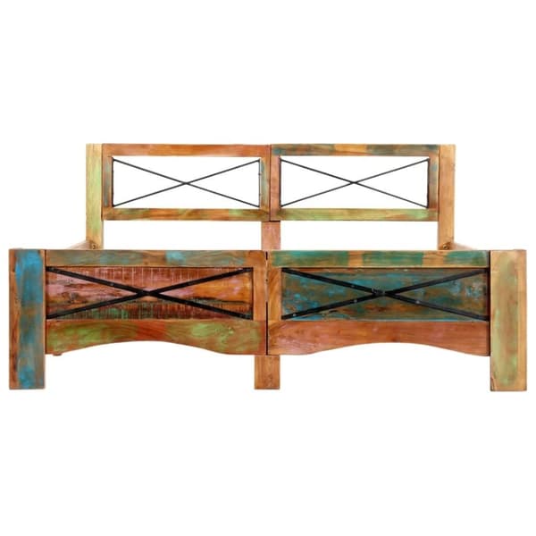 vidaXL Sengeramme gjenvunnet heltre 140x200 cm