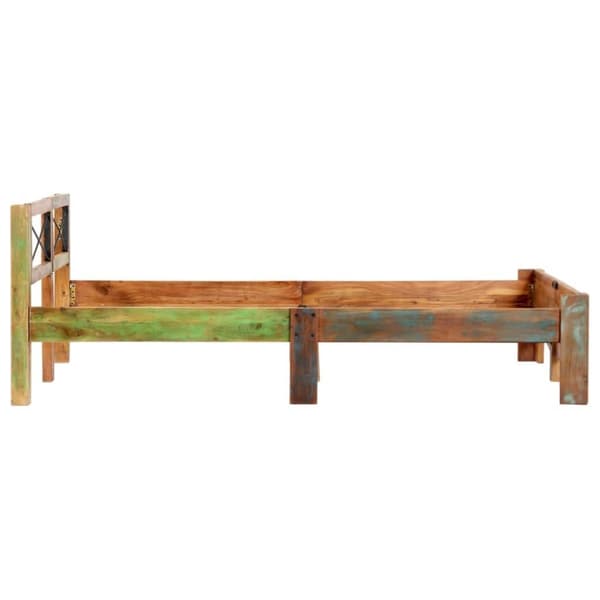 vidaXL Sengeramme gjenvunnet heltre 140x200 cm