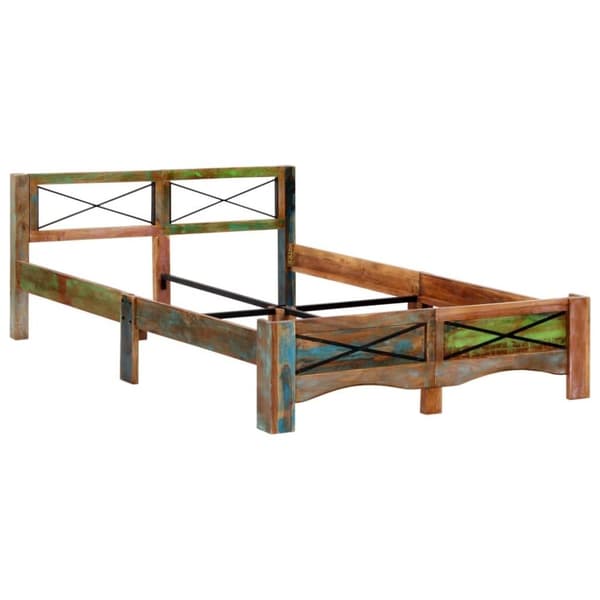 vidaXL Sengeramme gjenvunnet heltre 140x200 cm