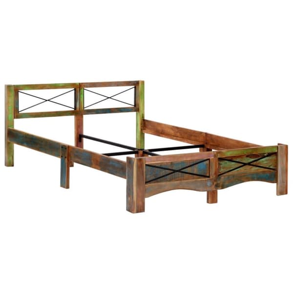 vidaXL Sengeramme gjenvunnet heltre 140x200 cm