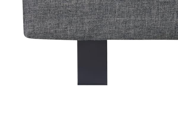 Dubbelsäng Lamellbas Sängram Grå Polyester Tyg 180 x 200 cm Klädd Modern Design