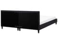 Miniatyrbillede 7 af 11: Sort Polstret Seng 180 x 200 cm med LED-belysning Stel og Sengegavl