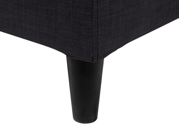 Sort Polstret Seng 180 x 200 cm med LED-belysning Stel og Sengegavl
