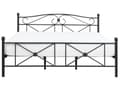 Pikkukuva 4 / 8: Parisänky musta metalli 180 x 200 cm sälepohja minimalistinen perinteinen tyyli
