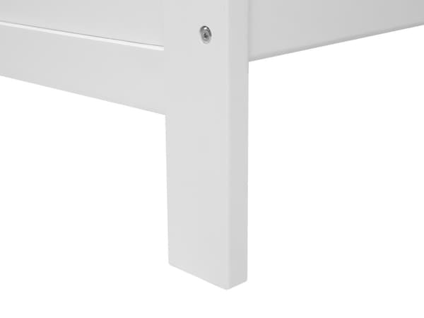 Parisänky valkoinen mänty 180 x 200 cm sängynpääty sälepohja minimalistinen skandinaavinen